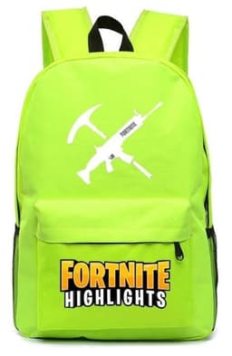 Reppulaukku Fortnite-painatuksella, limenvihreä