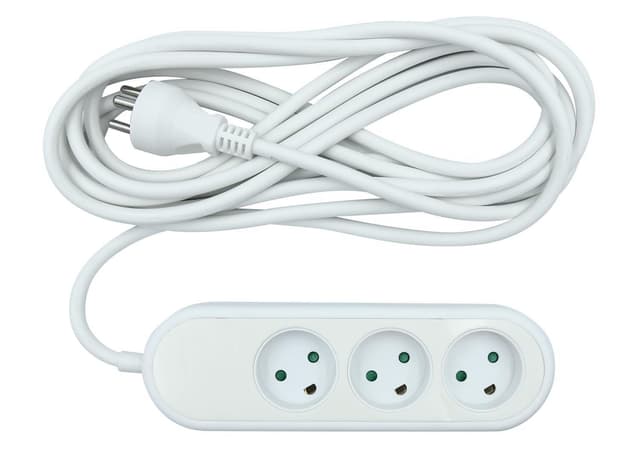 Nordic Quality Power 3-veis stikkontakt jordet (D), 5m