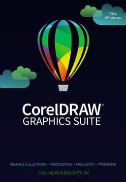 CorelDRAWGraphics Suite 365-Day Subscription - PC Windows,Mac OSX,iO