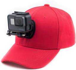 INF Baseball-lippis toimintakameran pidikkeellä, joka on yhteensopiva GoPro Redin kanssa