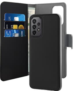 Puro 2in1 Samsung Galaxy A23 4G/5G lompakkokotelo (musta)