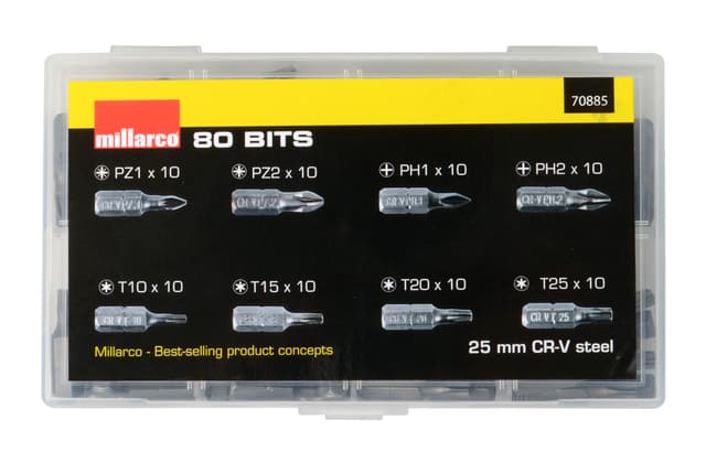 Millarco® bitssortiment 80 dele