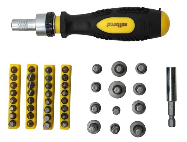 Millarco® skraldehåndtag med bits og toppe 46 dele