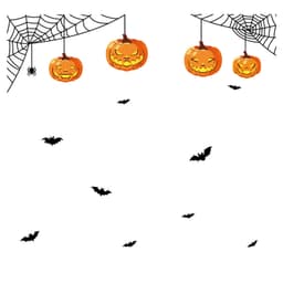 Halloween-tema vindusdekaler 2 ark Flerfarget