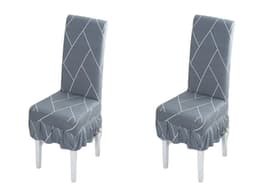 Universal Elastisk Stoltrekk Polyester Mørkegrå
