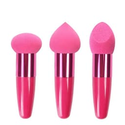 Powder Puff Mushroom Makeup Sponge Blender Puff kahvalla 3 pakkaus Vaaleanpunainen