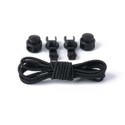 Elastisk snørebånd med spænde sort 5 par