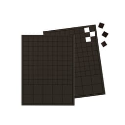 Selvklebende magnetiske firkanter Fleksible klebrige magneter 70 stk Svart