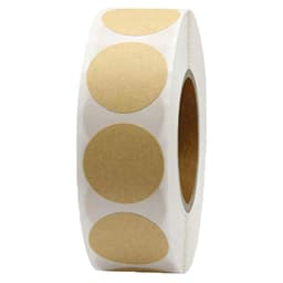 INF Rund etikettklistremerke 25 mm Brun 1 rull 500 stk