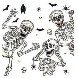 Halloween-aiheinen ikkunatarra, 4 arkkia Monivärinen