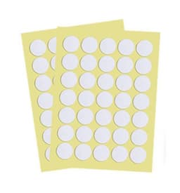 Dobbeltsidet rund skumtape 70 stk hvid