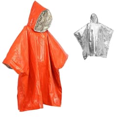 Regnfrakke reflekterende dobbeltsidet Orange / Sølv