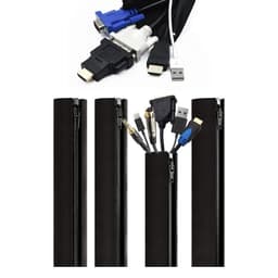 Kabelhållare med dragkedja Neopren Svart 4-pack