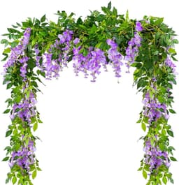 Kunstig blåregn plante lilla/grønn 1,8 m 4-Pak