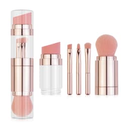 Makeup børster Sæt med Foundation Brush Eye Shadow Concealer 5 stk Rose guld