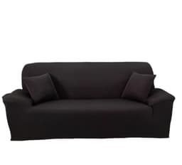 Universal Betræk Til 3-Pers Sofa Sort 2 Stk