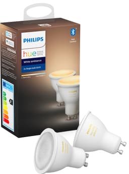 Philips Hue White ambiance LED-pære 6W GU10 - 2-pak