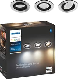 Philips Hue Milliskin innfelte spotlys 3x5 (aluminium)