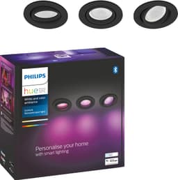Philips Hue Centura innfelt spotlys 3x5,7W (sort)