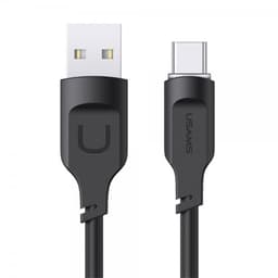 USAMS Kaapeli Lithe Series USB-A/USB-C 1.2 m Musta