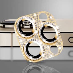 Kameran suojaus Bling Kulta iPhone 12 Pro