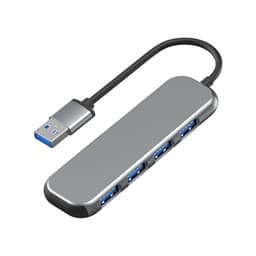 Usb3.0-keskitin Usb3.0-sovitin 4-porttinen erittäin ohut alumiiniseos Hopeanharmaa