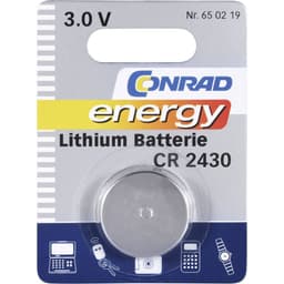 CR 2430 Knapcellebatteri Lithium 3 V 270 mAh Conrad