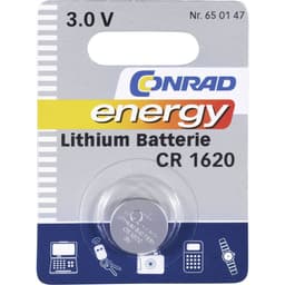 CR 1620 Knapcellebatteri Lithium 3 V 60 mAh Conrad energy CR1620 1 stk