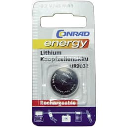 Conrad energy LIR2032 Genopladeligt knapcellebatteri LIR 2032 Lithium 45 mAh 3.6 V 1 stk