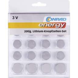 Conrad energy Knapcelle-sæt 20 stk