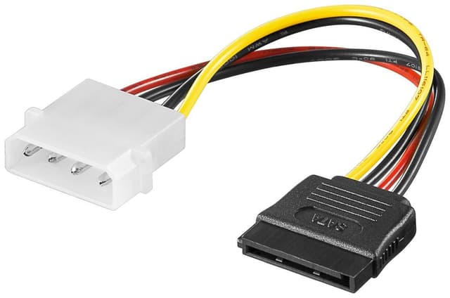 PC strømkabel/adapter  5,25 tommer hann til SATA