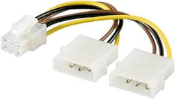 Goobay Pc-grafikkort strømkabel/strømadapter, PCI-E/PCI Express 6 pin