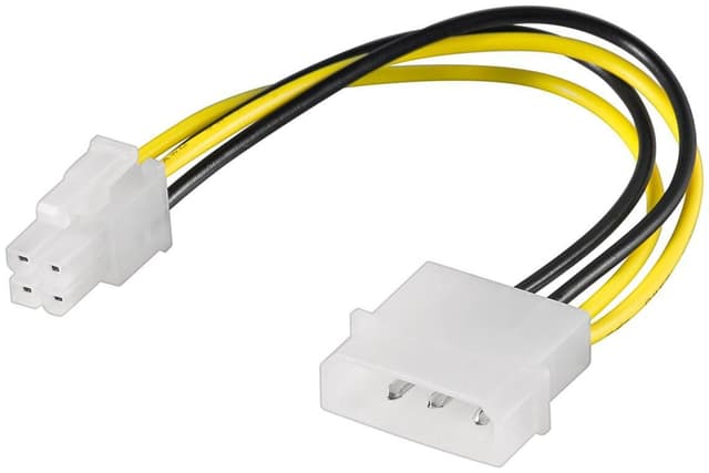 PC strømkabel/adapter  5,25 tommer hann til ATX12 P4  4-pinners