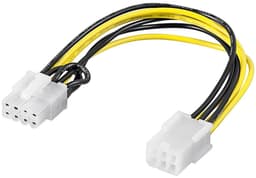 Goobay Pc-grafikkort strømkabel/strømadapter, PCI-E/PCI Express, 6 pin til 8 pin