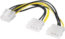 Goobay Strømkabel/adapter for PC-grafikkort  PCI-E til PCI Express 8-pinners
