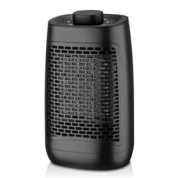 Pieni lämmityspuhallin nopealla lämmityksellä ja säädettävällä lämpötilalla Musta