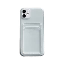Kännykän kansi korttitelineellä Läpinäkyvä iPhone XR