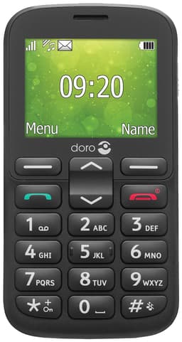 Doro 1385 mobiltelefon (sort) - 2G
