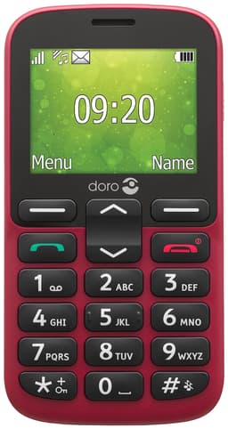 Doro 1385 mobiltelefon (rød) - Kun 2G