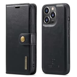DG MING iPhone 14 Pro Max 2-i-1 Magnet Plånboksfodral - Svart