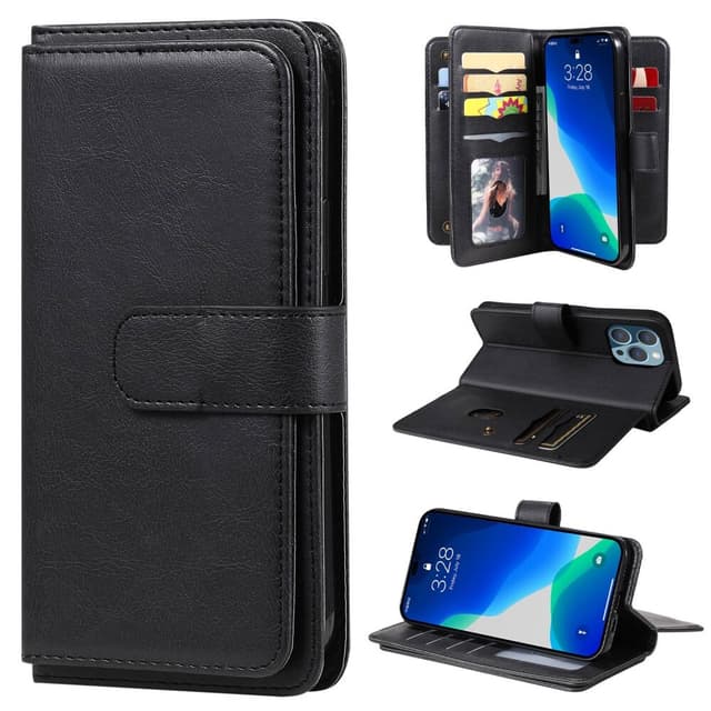 SKALO iPhone 14 Pro Max 10-RUM Flip Cover - Sort