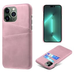 SKALO iPhone 14 Pro Max PU-læder Kortholder Cover - Rosa guld