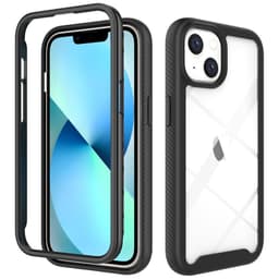 SKALO iPhone 14 Stødsikker Clear Hybrid Cover - Sort