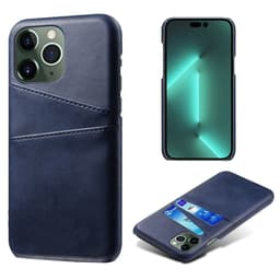SKALO iPhone 14 Pro Max PU-læder Kortholder Cover - Blå