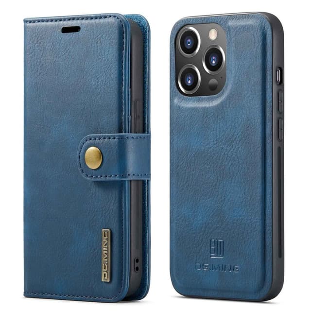 DG MING iPhone 14 Pro Max 2-in-1 magneetti lompakkokotelo - Sininen