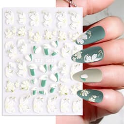 5D Nail Stickers Blomster Flerfarget