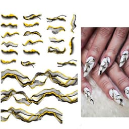 Marmor Nail Art Stickers Nail Stickers Full Wraps Til Kvinder Børn Piger MultiColor