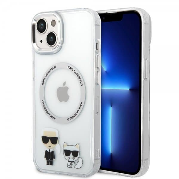 Karl Lagerfeld iPhone 14 Plus Skal Karl & Choupette MagSafe Transparent