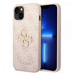 Guess iPhone 14 Plus Deksel Big Metal Logo Rosa