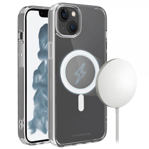 Vivanco iPhone 14 Skal Mag Steady Transparent Klar